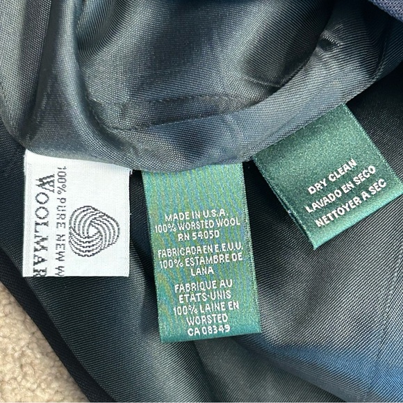 Ralph Lauren navy blue wool double breasted blazer crest logo embroidered emblem - Picture 14 of 15